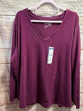 Terra & Sky semi fit shirt-NEW-Berry color-3X